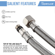 Faucet Connector Mixer Connection Pipe (18 Inches) (Pack of 2) – by Specule specules